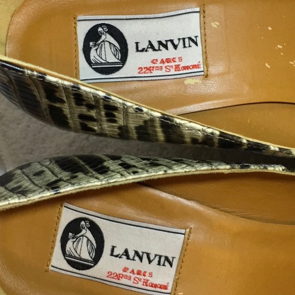 Lanvin Leather Espadrille Wedges in Snakeskin Print (40 / US 10) - Picture 8 of 8